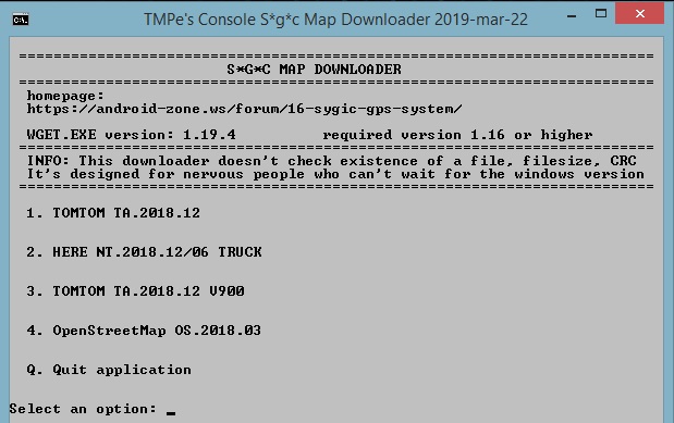 windows sygic map downloader
